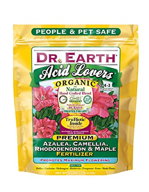 Dr. Earth Acid Lovers Azalea, Camellia, Rhododendron & Maple Fertilizer 4 lb Dr. Earth Acid Lovers Azalea, Camellia, Rhododendron & Maple Fertilizer 4 lb