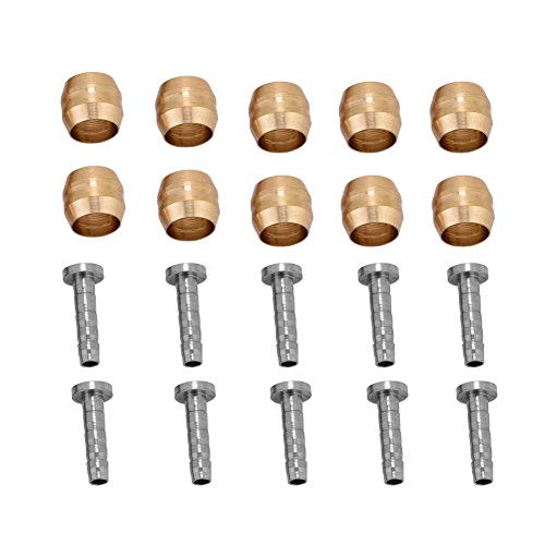 Vbestlife 10 Set Hydraulic Disc Brake Hose MTB Mountain Bike Bicycle Olive Connector Insert for Shimano BH90 BH59 Replacement Part  Gold   Silver BH90