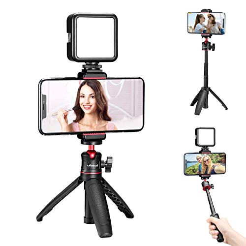 ULANZI Smartphone Video Kit Phone Tripod   LED Video Light   Phone Clip Universal Phone Filmmaking Setup YouTube Equipment for iPhone 11 Pro Max XS 8 Samsung Google OnePlus
