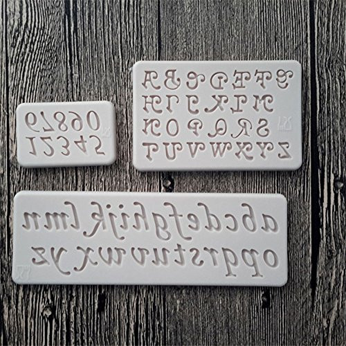 Letters and Numbers Silicone Mold Fondant Mould Cake Decorating Tools Chocolate Gumpaste Molds, Sugarcraft, Kitchen Gadgets Kangsanli
