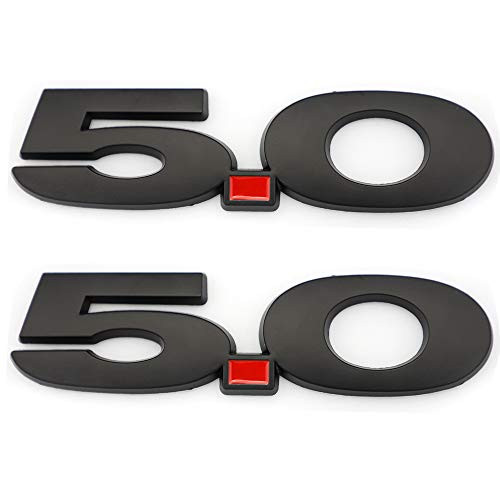 2x 3D Metal 50 Emblem Replacement For Mustang GT 23T Fender Rear Trunk Lid Badge Automotive Accessories Decoration  Black