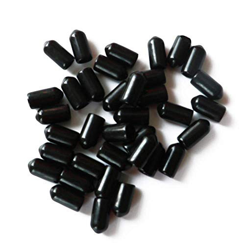 YEJI 25 Pcs 1 4  Black Screw Thread Protectors