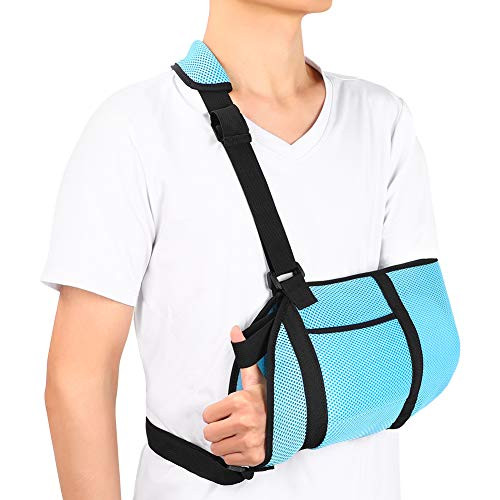 Arm Sling Shoulder Sling with Detachable Waist Strap Adjustable Shoulder Immobilizer for Broken and Fractured Bones Rotator Cuff Arm Shoulder Injury Support for Left and Right Arm
