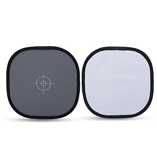 Yosoo Health Gear White Balance 18  Grey Card 12  30cm Folding Photography Exposure Card with Carry Bag Reference Reflector Grey Card for Video DSLR and Film