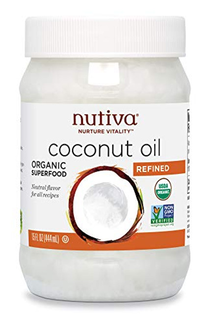 Nutiva Organic Steam Refined Coconut Oil from non GMO Sustainably Farmed Coconuts 15 Fl Oz Pack of 1 Nutiva Organic Steam Refined Coconut Oil from non GMO Sustainably Farmed Coconuts 15 Fl Oz Pack of 1