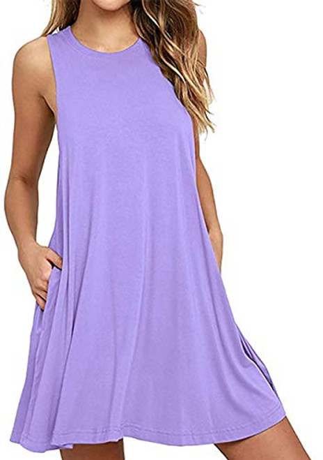 ZICUE Women Casual Summer Dresses Sleeveless Beach Sundress for Women Plus Size Light Purple 3XL ZICUE Women Casual Summer Dresses Sleeveless Beach Sundress for Women Plus Size Light Purple 3XL