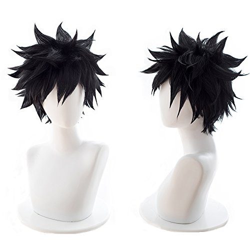 magic acgn My Hero Academia Layered Short Black Game Hair For Men Cosplay Wig Halloween Wig ?
