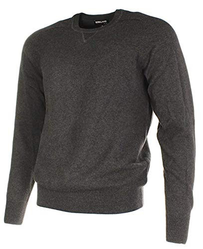 Kirkland Signature Mens Extra Fine Merino Wool and Pima Cotton Sweater  XXL Grey