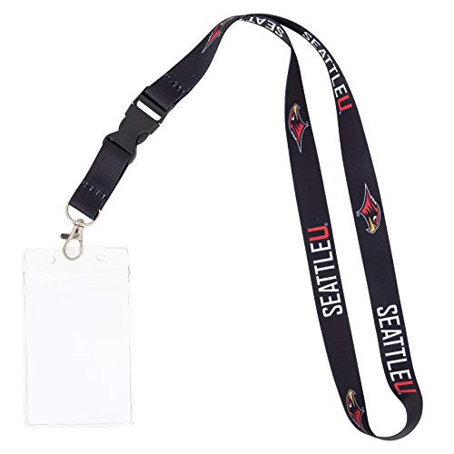 Seattle University Redhawks NCAA Car Keys College ID Badge Holder Lanyard Keychain Detachable Breakaway Snap Buckle  w Pouch