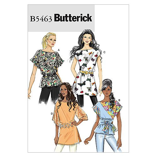 BUTTERICK PATTERNS B5463 Misses' Top, Sash and Tunic, Size FF (16-18-20-22)