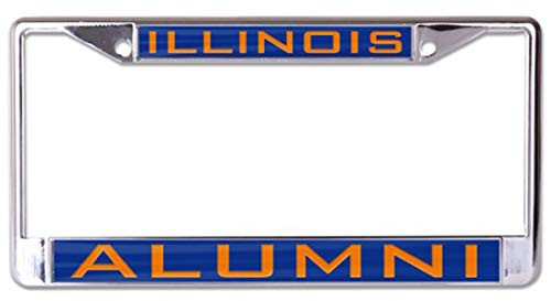 University of Illinois Alumni Premium License Plate Frame Chrome with 2 Mount Holes