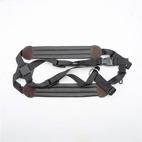 Reed123 Bassoon Harness Strap Leather Shoulder Pads Metal Hook Comfortable and Durable  Size Large