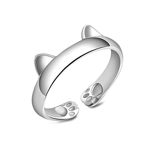 Madeone 18K Gold Plating Cat or Foxes Adjustable Ring for Women Hypoallergenic Jewelry with Box Packing  Cat Ears Ring