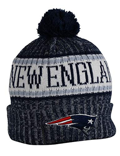 NE PATRIOTS Adult Winter Knit Beanie Hat With Removable Pom Pom One Size Fits Most Multicolor NE PATRIOTS Adult Winter Knit Beanie Hat With Removable Pom Pom One Size Fits Most Multicolor