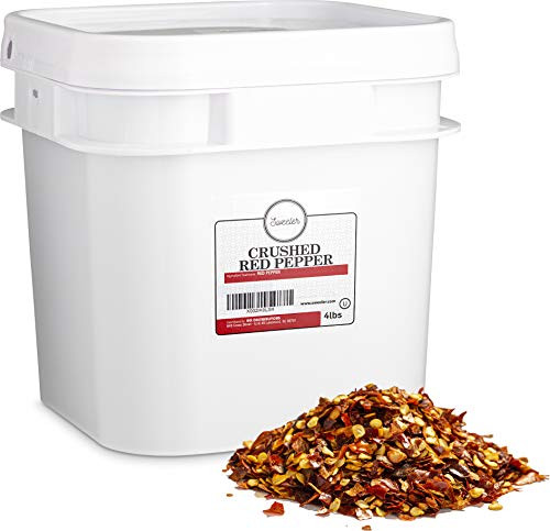 Sweeler Crushed Red Pepper Flakes   40000 Heat Units Value Large Bucket Size for Food Service or Home Use 4lbs