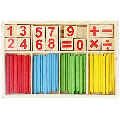 Buddy Kids Wooden Number Sticks Toddlers Math Teaching Counting Montessori Educational Toys Buddy Kids Wooden Number Sticks Toddlers Math Teaching Counting Montessori Educational Toys