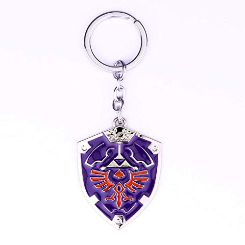 Legend of Zelda Hylian Shield Keychain  Purple