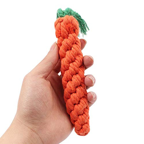 ZZP Dog Chew Toys Carrot Rope Puppy Teething Chewing Safe Durable Braided Pet Medium Large Cat Cotton Knot Paws Fun Molar for Clean Teeth Healthy Handmade Gift ZZP Dog Chew Toys Carrot Rope Puppy Teething Chewing Safe Durable Braided Pet Medium Large Cat Cotton Knot Paws Fun Molar for Clean Teeth Healthy Handmade Gift