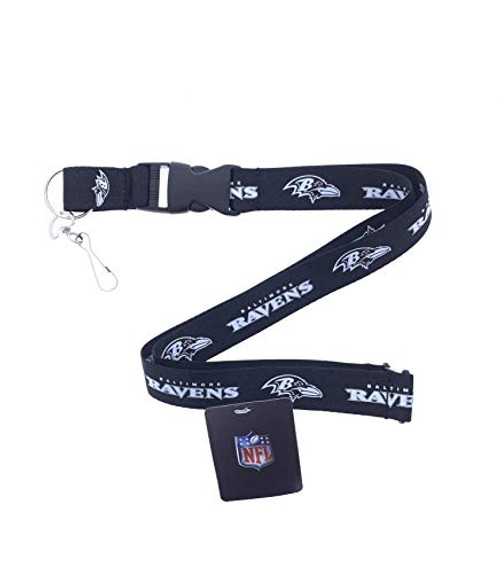 Sports Football Lanyard Fan Keychain  Ravens Black Sports Football Lanyard Fan Keychain  Ravens Black