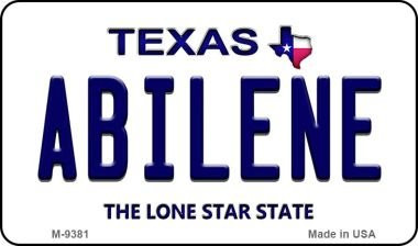 Smart Blonde Abilene Texas Background Novelty Metal Magnet M 9381 Mini Licence Plate Magnet
