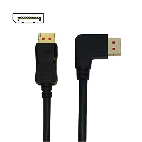 Right Angle Displayport 14 Cable Left Right Up Downward Displayport Cable BolAAzuL 90 Degree Angled Displayport Cable V14 6FT 18M up to 8K 60Hz 4K 144Hz Supported