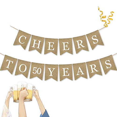 7 gost Cheers to 50 Years Banner 50th Birthday Party Outdoor Bunting Garland Decoration 7 gost Cheers to 50 Years Banner 50th Birthday Party Outdoor Bunting Garland Decoration