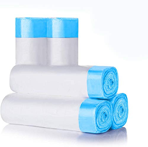 Lerivor 5 Gallon Drawstring Trash Bags Kitchen Small Garbage Bags Strong Garbage Can Liners for Office Bins Home Bathroom Trash Cans 75 Count Pack of 5