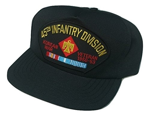 US Army 45th Infantry Division Korea Veteran Adjustable Ball Cap Black