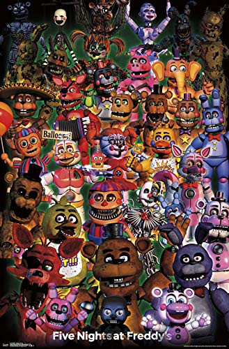 Trends International FNAF-Ultimate Group Mount Bundle Wall Poster 22.375" x 34" Multi