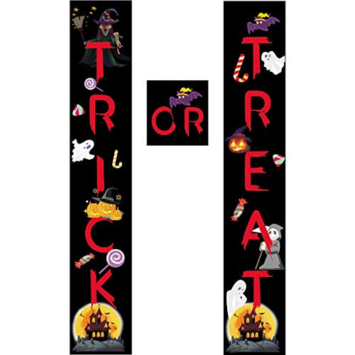 Halloween Trick or Treat Banner Halloween Door Hanger Banner  Halloween Trick or Treat Banner C