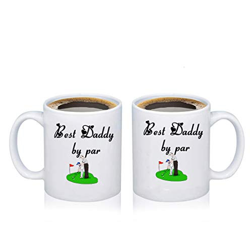 HOLLP Daddy Coffee Mug Golf Mug For Fathers Day Dad Jewelry Golf Charm Father Coffee Mug Best Daddy By Par Coffee Mug  Coffee Mug