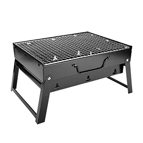 Lucky Star BBQ Charcoal Grill Folding Portable Lightweight Small Barbecue Grill Tools for Outdoor Grilling Cooking Camping Hiking Picnics Tailgating Backpacking Party