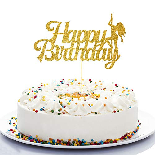NN BH Golden Flash Happy Birthday Cake Topper Birthday Party Cake Decoration Sports Theme Cake Topper Pole Dance NN BH Golden Flash Happy Birthday Cake Topper Birthday Party Cake Decoration Sports Theme Cake Topper Pole Dance