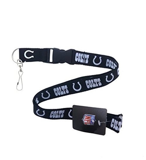 Sports Football Lanyard Fan Keychain  Colts Black Sports Football Lanyard Fan Keychain  Colts Black