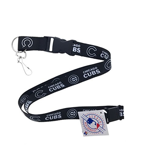 PSG Baseball Sports Black Lanyard White Team Name and Logo with Clip  Cubs