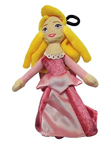 Accessory Innovations Disney Princess Aurora Sleeping Beauty 7 Tall Plush Character Soft Zip Backpack Clip