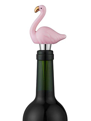 Smokeyojos Pink Porcelain Flamingo Wine Bottle Stoppers Decorative Funny Wine Accessories Gift