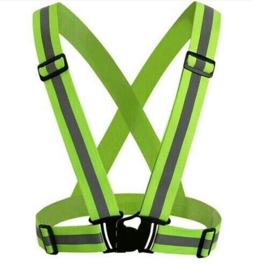 Reflective Night Running Vest with Adjustable Strap   Breathable Holes Ultrathin Lightweight Safety Vest with 360° High Visibility for Running Jogging Cycling Hiking Walking  Green