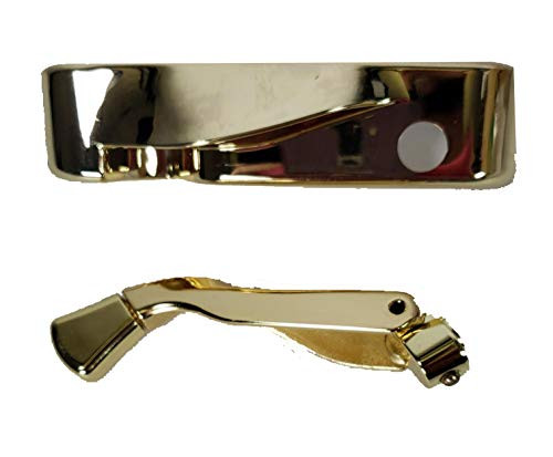Truth Hardware Encore Tango Cover with Folding Handle  Right Hand Bright Brass