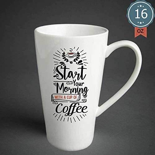 Life Begins After CoffeeCeramic Coffee Mug Coffee Mugs Tea Cup Fun Novelty present 16 oz Cocoa Mug Unique Coffee Cup Present Idea for Male Female Bosses Coworkers Foam present Box Included