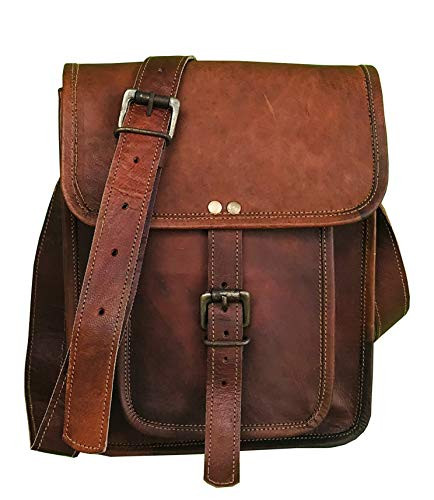 11  small Leather messenger bag shoulder bag cross body vintage messenger bag for women   men satchel man purse competible with Ipad and tablet