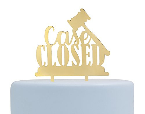 Case Closed Cake Topper Law School Graduation Cake Topper Law School Graduation Party Decorations  Gold