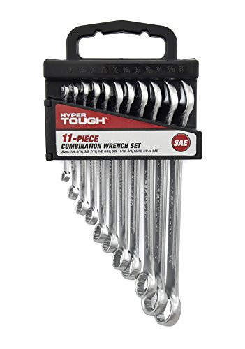 Hyper Tough 11 Piece Combination Wrench Set SAE