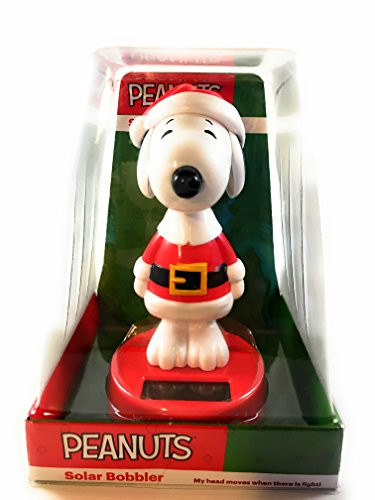 Peanuts Snoopy Christmas Solar Bobbler