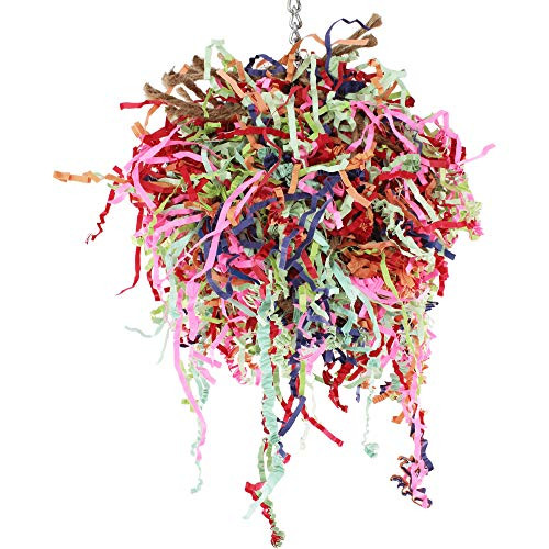 Bonka Bird Toys 1397 Small Shredder Ball Colorful Foraging Shredding Parrot Parrotlet Budgie Finch Bonka Bird Toys 1397 Small Shredder Ball Colorful Foraging Shredding Parrot Parrotlet Budgie Finch