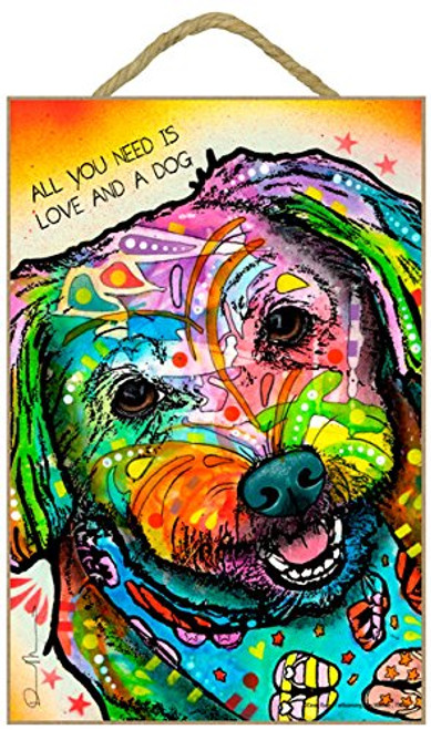 SJT ENTERPRISES INC Maltese All You Need is Love and a Dog 7 x 105 Wood Plaque Sign Featuring The Artwork of Dean Russo SJT78235 SJT ENTERPRISES INC Maltese All You Need is Love and a Dog 7 x 105 Wood Plaque Sign Featuring The Artwork of Dean Russo SJT78235