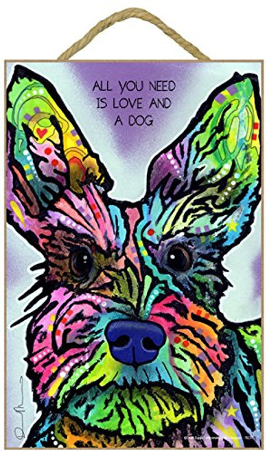 SJT ENTERPRISES INC Schnauzer All You Need is Love and a Dog 7 x 105 Wood Plaque Sign Featuring The Artwork of Dean Russo SJT78237 SJT ENTERPRISES INC Schnauzer All You Need is Love and a Dog 7 x 105 Wood Plaque Sign Featuring The Artwork of Dean Russo SJT78237