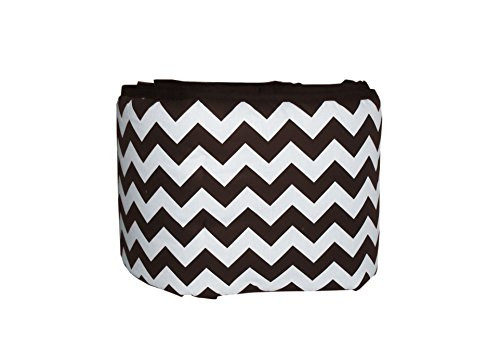 Baby Doll Bedding Chevron Crib Bumper Brown