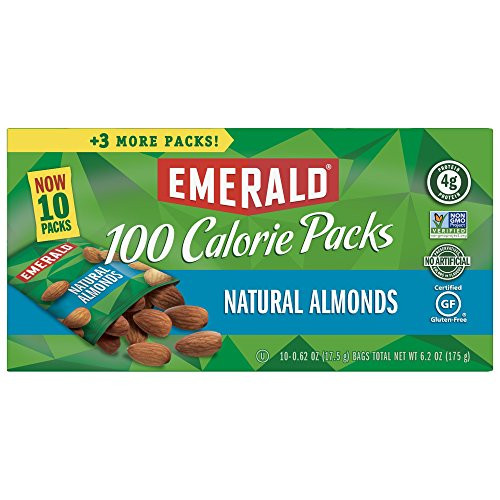 Emerald Nuts Natural Almonds 100 Calorie Pack 10 Count 62 Oz Emerald Nuts Natural Almonds 100 Calorie Pack 10 Count 62 Oz
