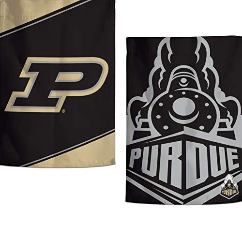 WinCraft Purdue Boilermakers Garden Flag Action Stripes and Charcoal Edition 125x18 inches 2 Sided